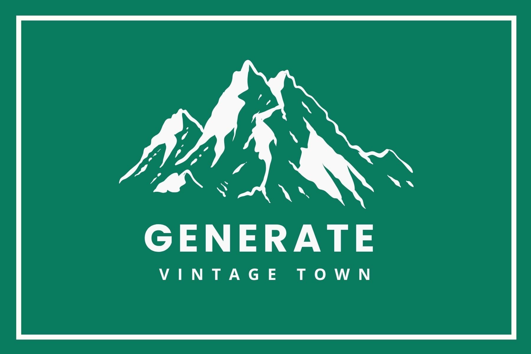 GENERATE VINTAGE TOWN ロゴ